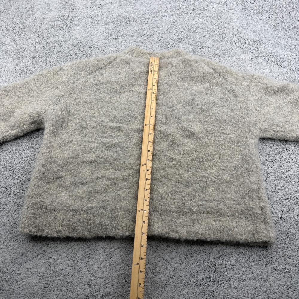COS Sweater Women Medium Beige Cropped Boxy Oversized Mohair Wool Blend Pullover - Picture 11 of 12